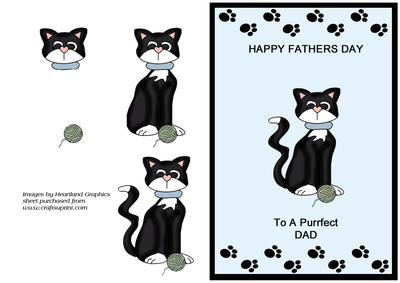 Purrfect Dad Fathers Day Card
