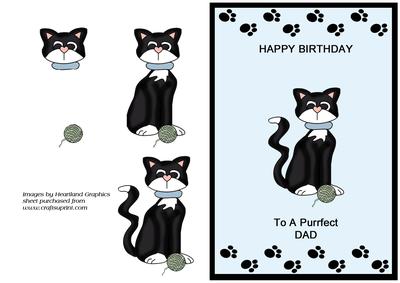Purrfect Dad Birthday Card
