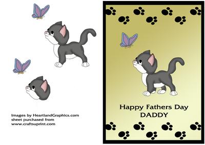 Kitten Fathers Day Card