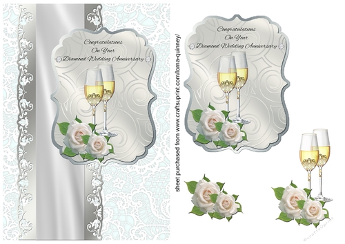 Champagne & Roses Diamond Wedding Anniversary