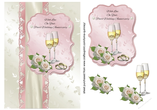 Champagne & Roses Pearl Wedding Anniversary