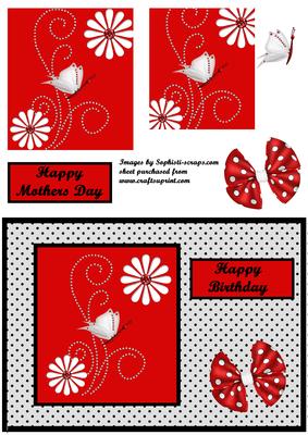 Black & White Polka Dot Pyramid Card