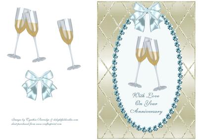 Champagne Glasses Card Front - Your Anniversary