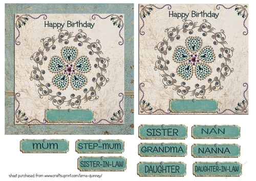 Jewelled Flower - Birthday