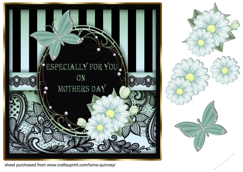 Black and Green Lace Mothers Day