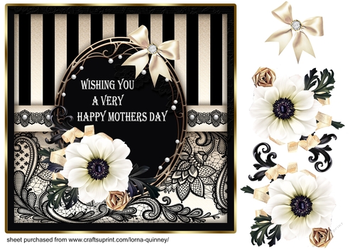Black and Gold Lace Mothers Day