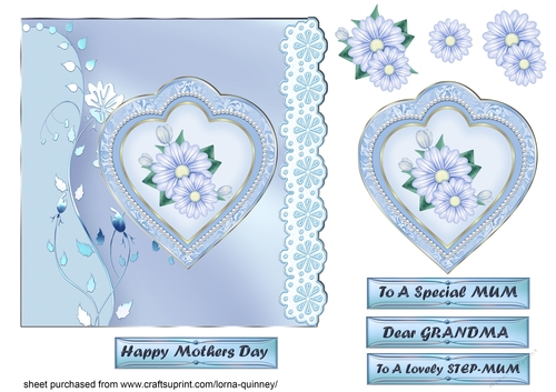 Blue Daisies Mothers Day