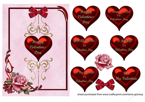 Heart and Swirls Valentine Card 2