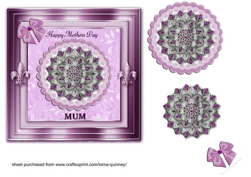 Lilac Jewelled Mandala - mothers day