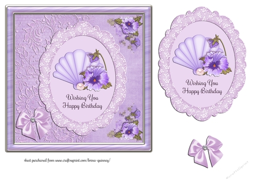 Lilac Pansies & Fan