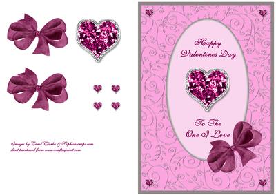 Pink Jewelled Heart - Valentines Day