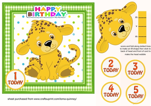 Lion Cub Wobbler Card