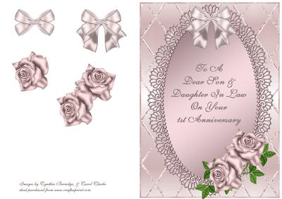 Lilac Roses 1st Wedding Anniversary - Son & Daughter in Law