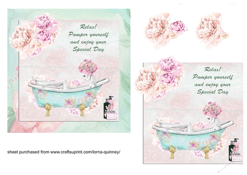 Pamper Yourself Birthday Card Front