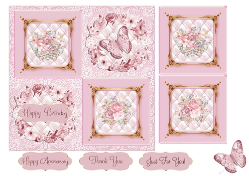 Pink Floral Card Front