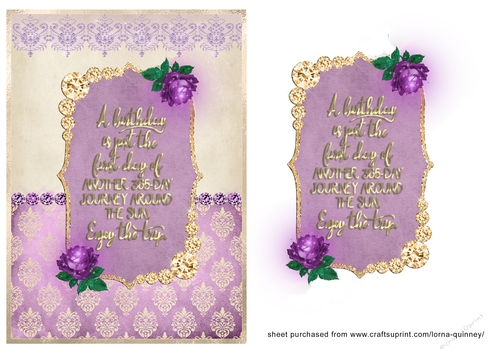 Lilac & Ivory A5 Floral Card Front