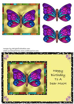 Stained Glass Butterfly - Mum