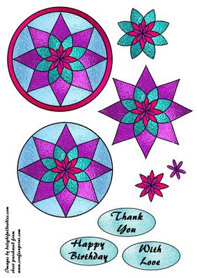 Stained Glass Mandala 3