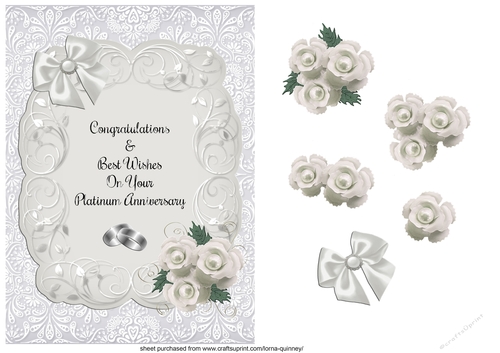 White Roses & Rings Platinum Anniversary 