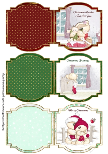 Christmas Teddies Mini Cards 5