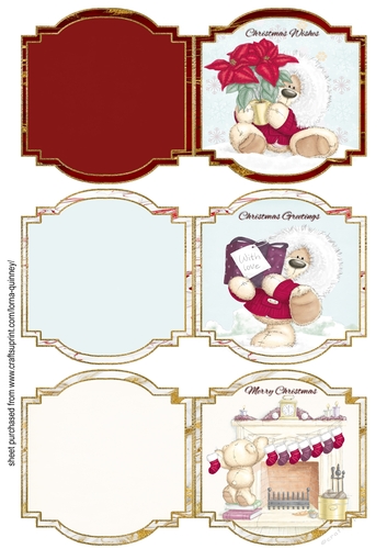 Christmas Teddies Mini Cards 6