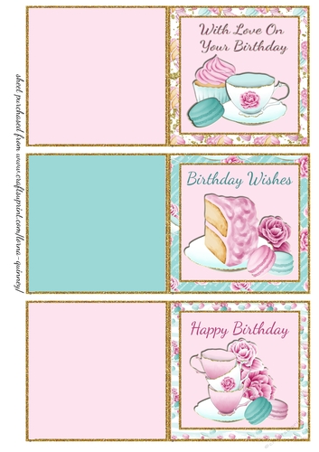 Afternoon Tea Mini Birthday Cards