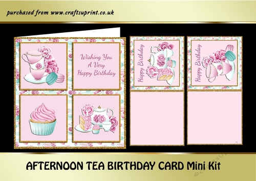 Afternoon Tea Birthday Card Mini Kit