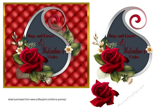 Hugs & Kisses Valentines Day Card