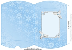 Pale Blue Snowflake Pillow Box