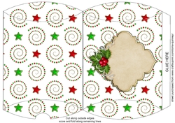 Red & Green Swirls Pillow Box