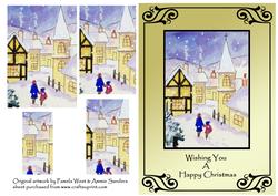 Christmas Snow Scene Pyramid