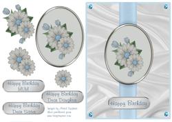 Cameo Daisies in Blue - Mum, Sister, Daughter