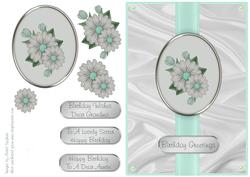 Cameo Daisies in Mint - Grandma,sister, Auntie