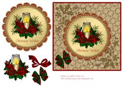 Red & Gold Christmas Lantern