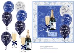 New Year Balloons & Champagne