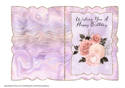 5x7 Fancy Edged Floral Card 1