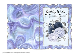 5x7 Fancy Edged Floral Card 3