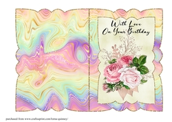 5x7 Fancy Edged Floral Card 4