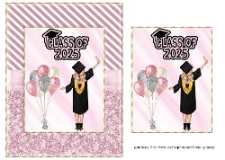 Balloons Graduation Card -Female 2025
