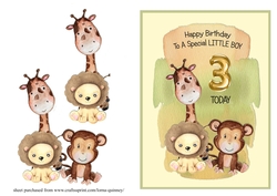 Jungle Themed Boys 3rd Birthday