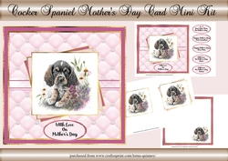 Cocker Spaniel Mothers Day Card Mini Kit