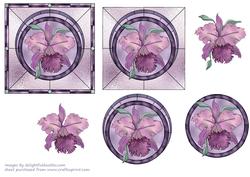Stained Glass Iris Mandala