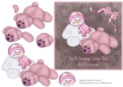 Pink Snowman & Bear