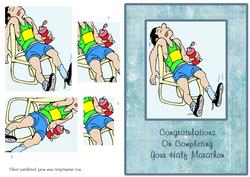 Exhausted Runner - Half Marathon Congratulations