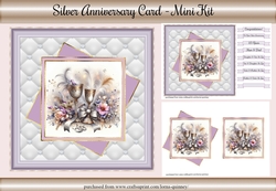 Silver Anniversary Card Mini Kit