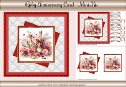 Ruby Anniversary Card Mini Kit