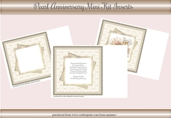 Pearl Anniversary Card Inserts Mini Kit