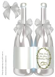 Champagne Bottle Card - Wedding Day