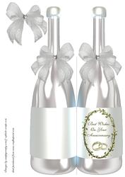 Champagne Bottle Card - Anniversary