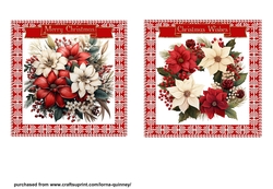 Poinsettia Christmas Card Fronts